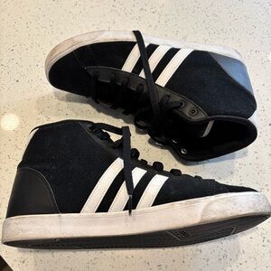 adidas cloud foam Black and White High-Top Sneakers size 11